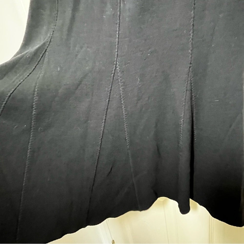 Eileen Fisher Black Wool Blend Flare Trumpet Skirt Size Medium - Picture 7 of 9